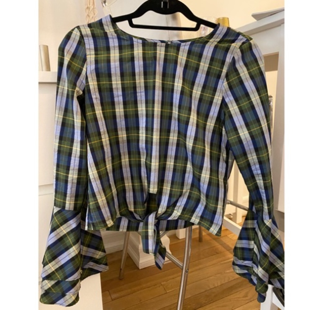 Likely Long Sleeve Plaid Top